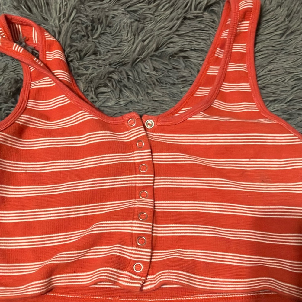 Summer tank top red and white